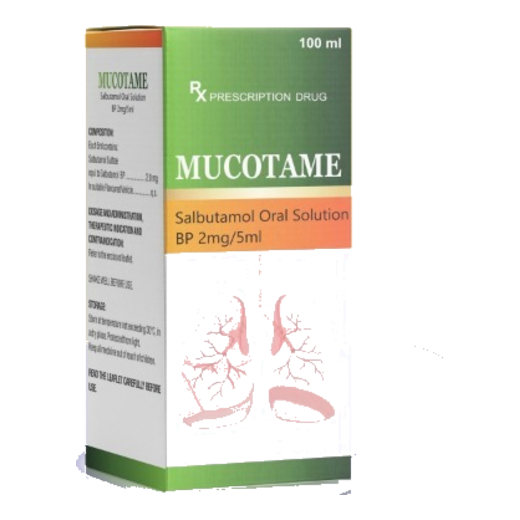 Mucotame — Salbutamol 2 mg/5 ml, oral solution